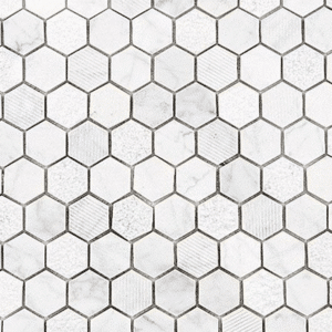 HEXAGONE MARBRE WHITE 30x30